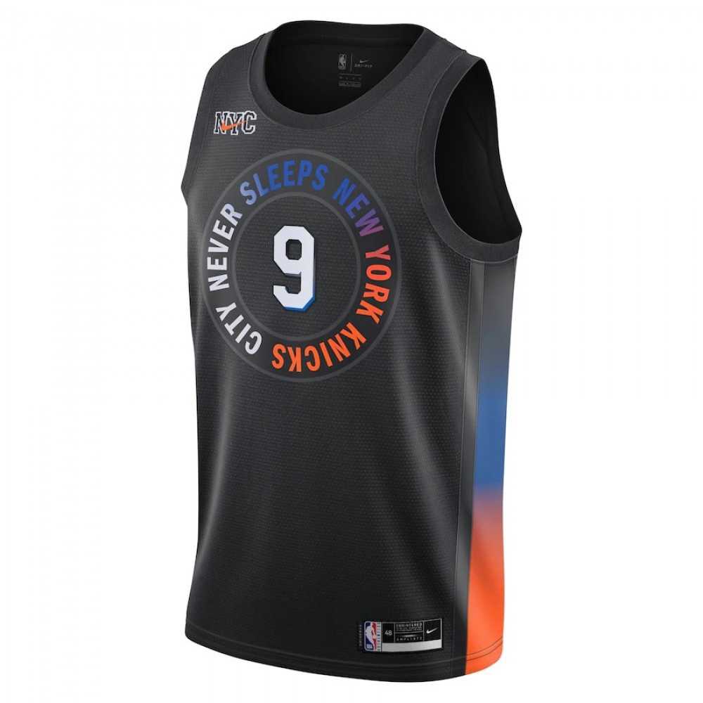 Men's New York Knicks RJ Barrett #9 Black 2020/21 Swingman Jersey - City Edition-Pro Kit Vault | Brand New 26/27 Sports Jerseys